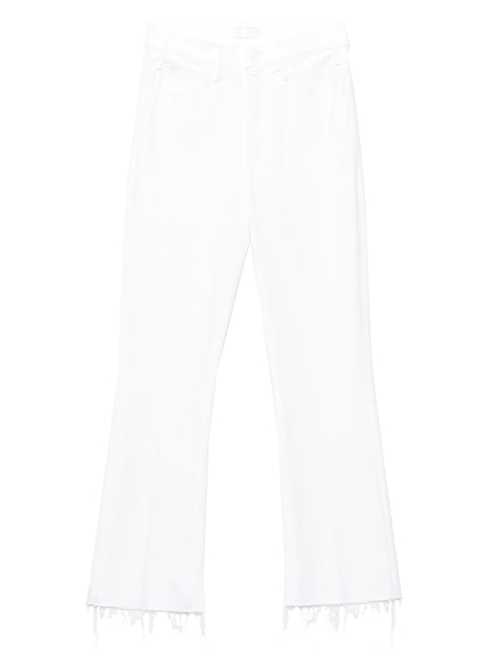 White Cotton Flared Jeans