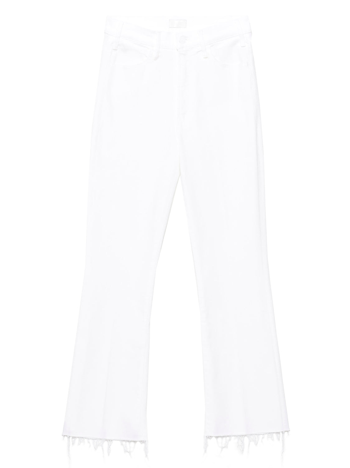 White Cotton Flared Jeans
