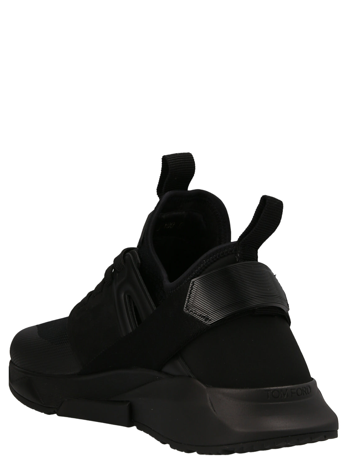 Black Polyethylene Athletic Sneakers