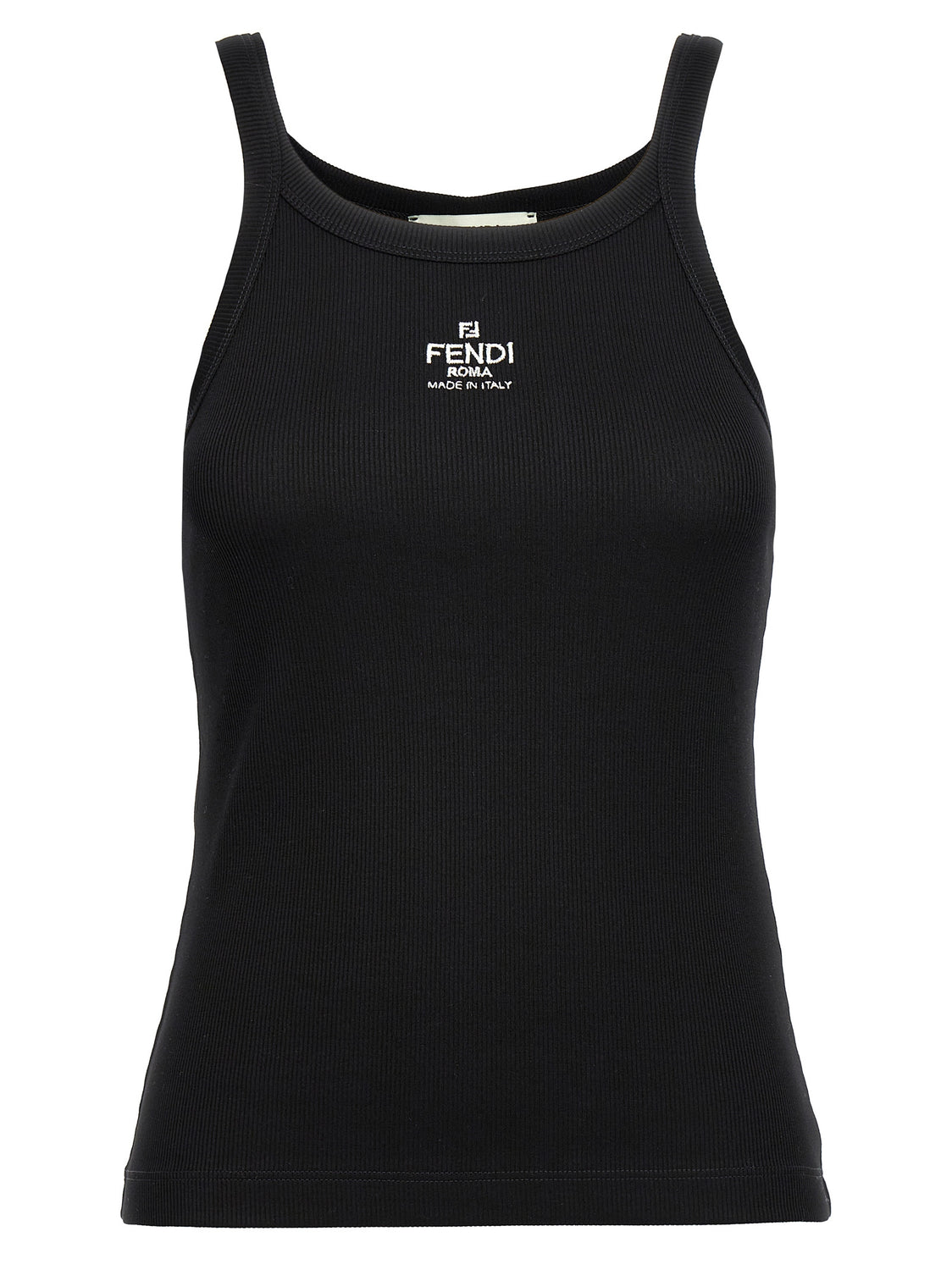 Black Cotton Sleeveles T-Shirt