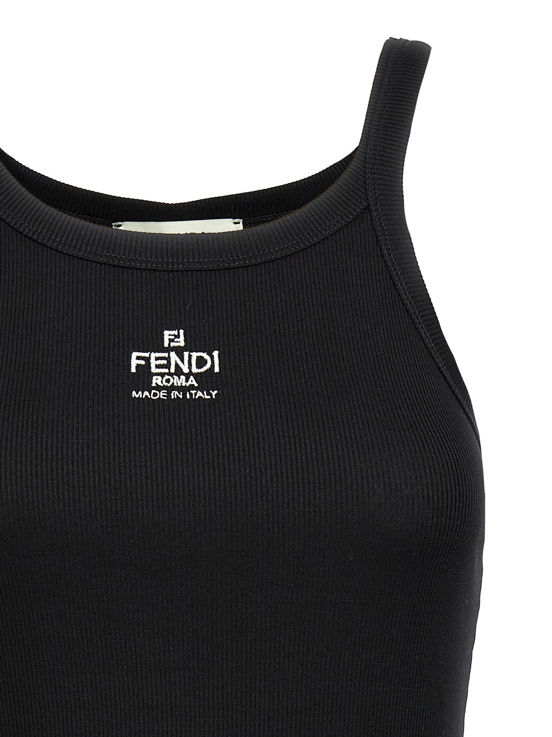 Black Cotton Sleeveles T-Shirt