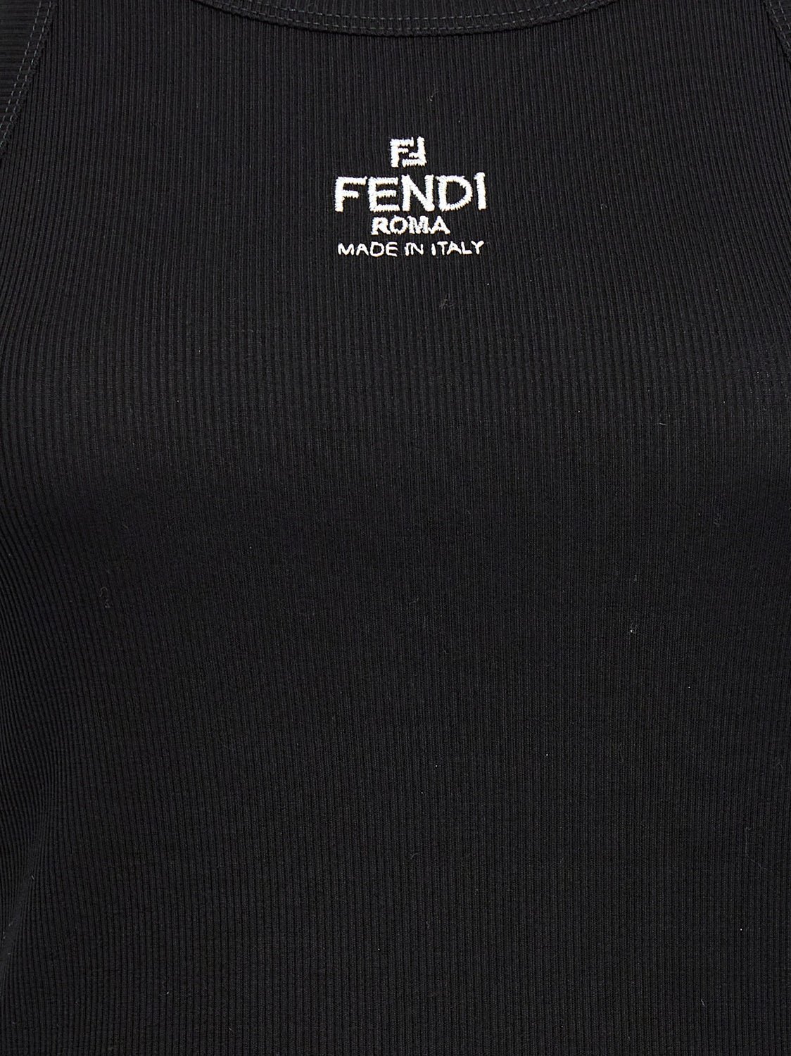 Black Cotton Sleeveles T-Shirt