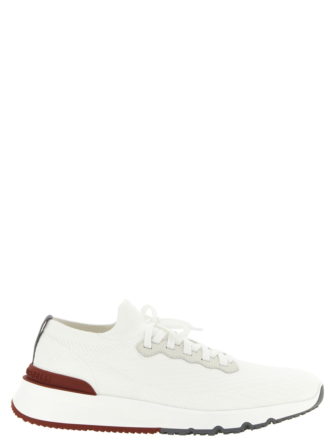 White Polyethylene Athletic Sneakers