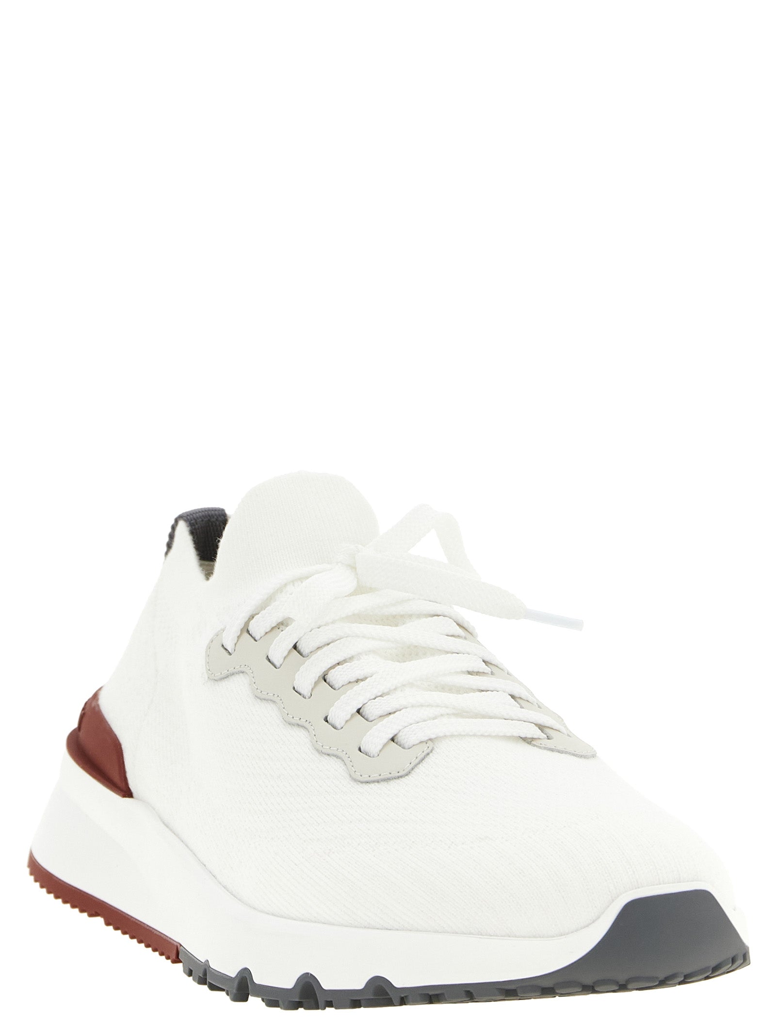 White Polyethylene Athletic Sneakers