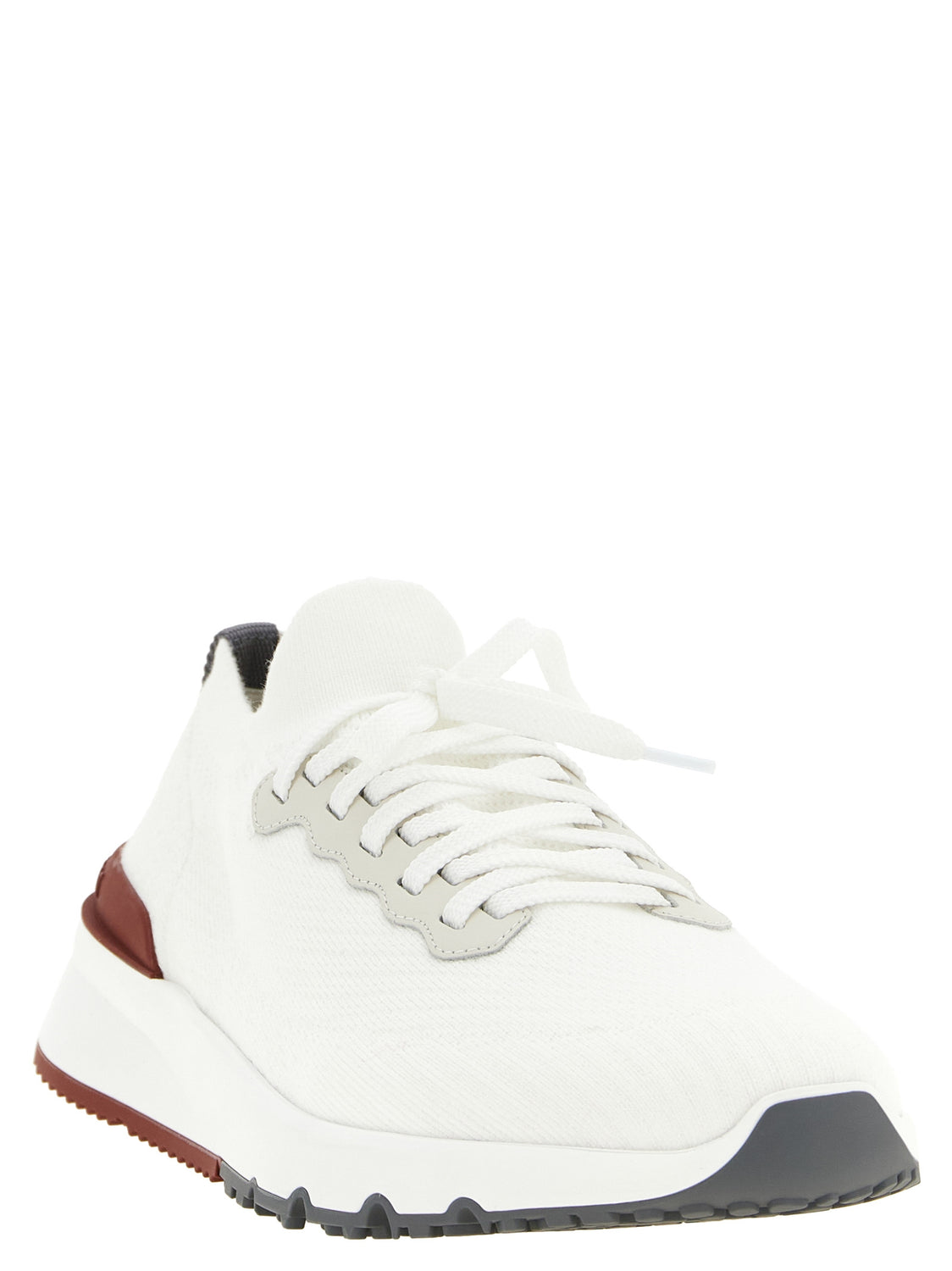 White Polyethylene Athletic Sneakers