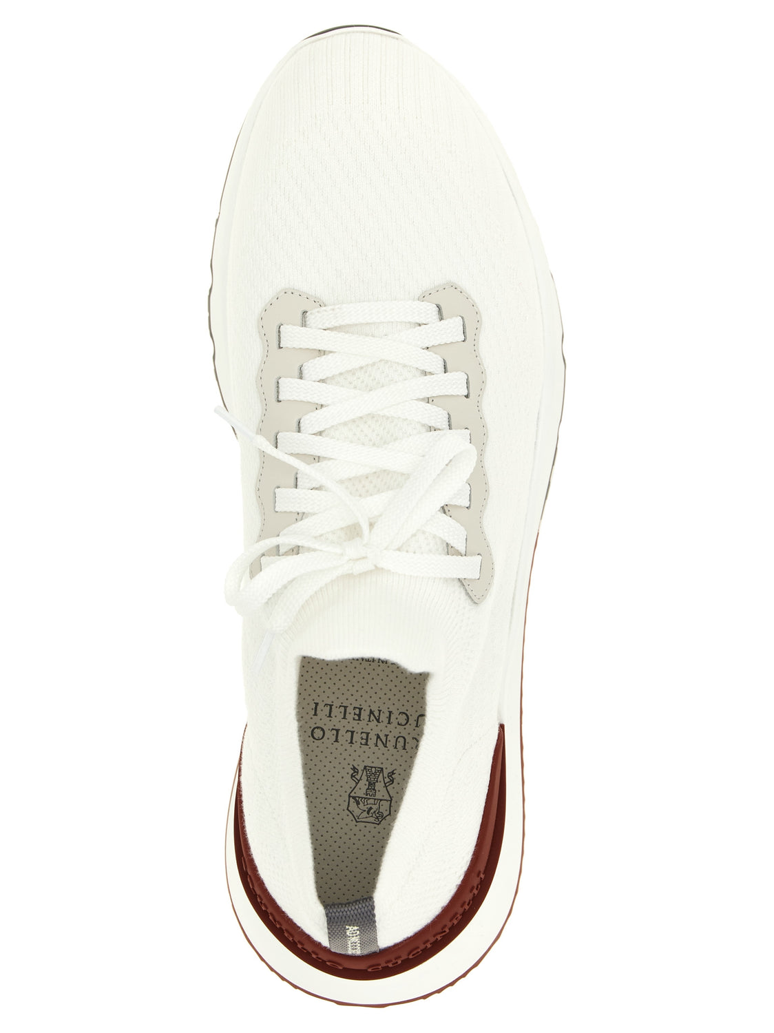 White Polyethylene Athletic Sneakers