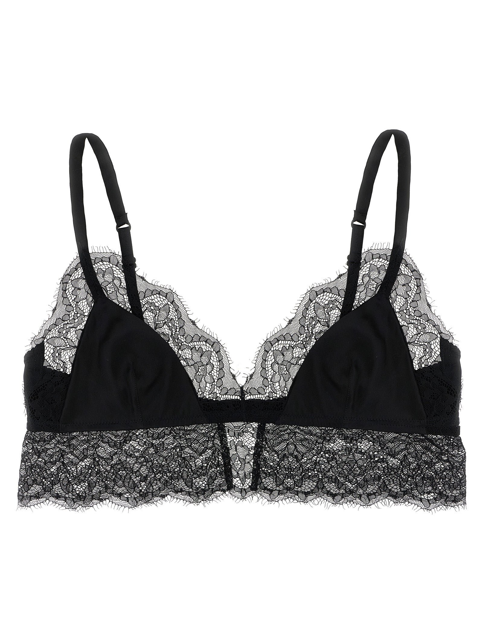 Black Silk Bra