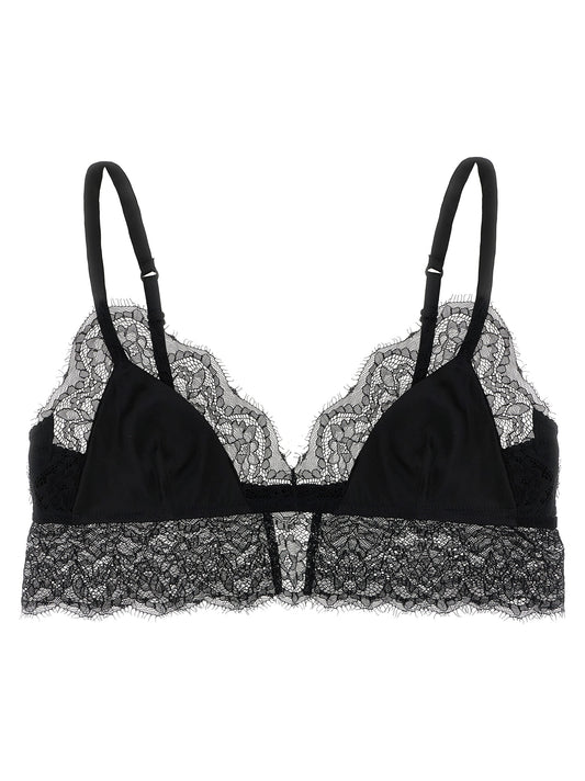 Black Silk Bra