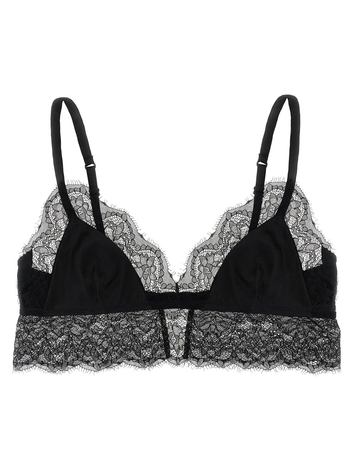 Black Silk Bra