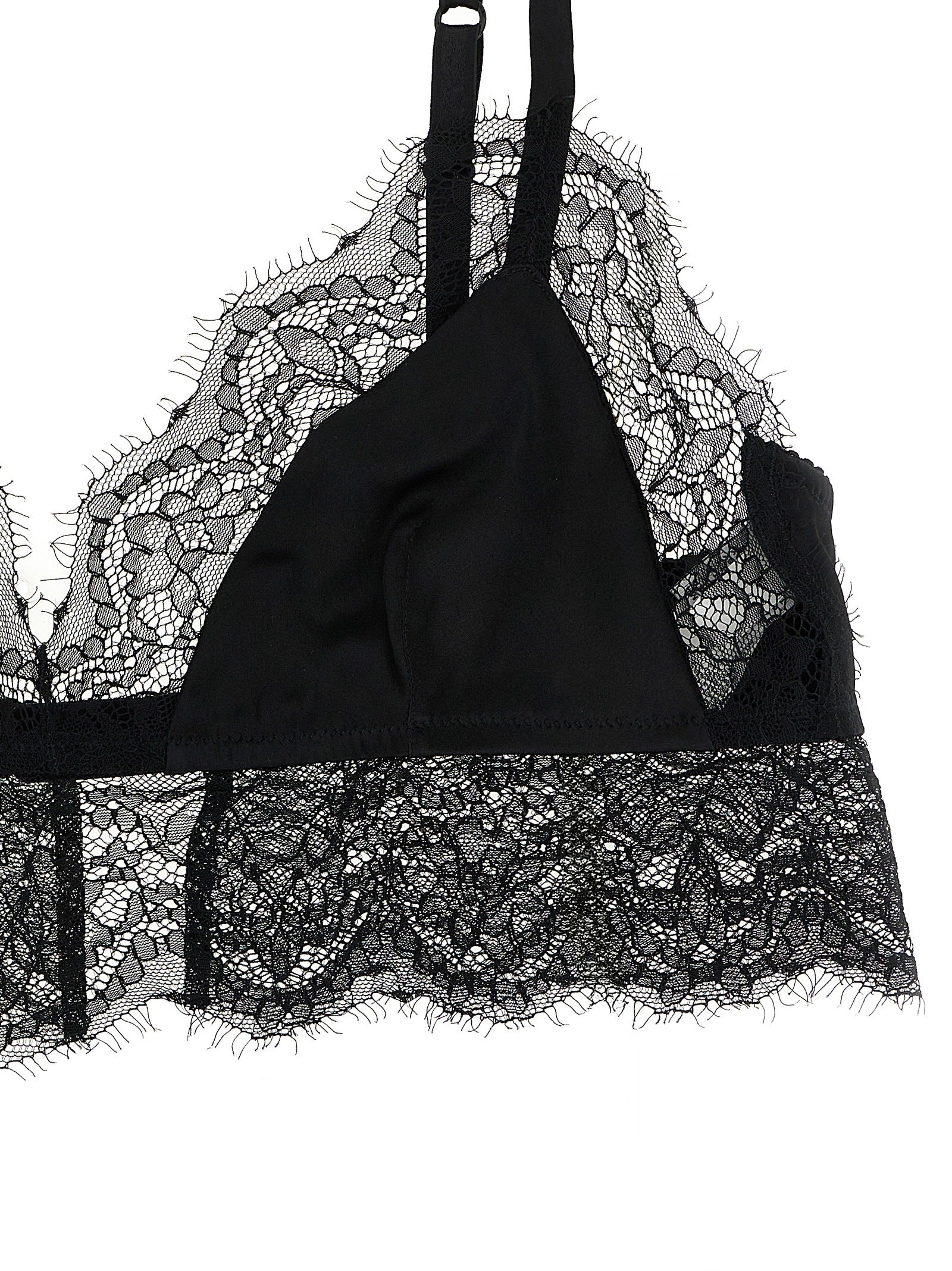 Black Silk Bra