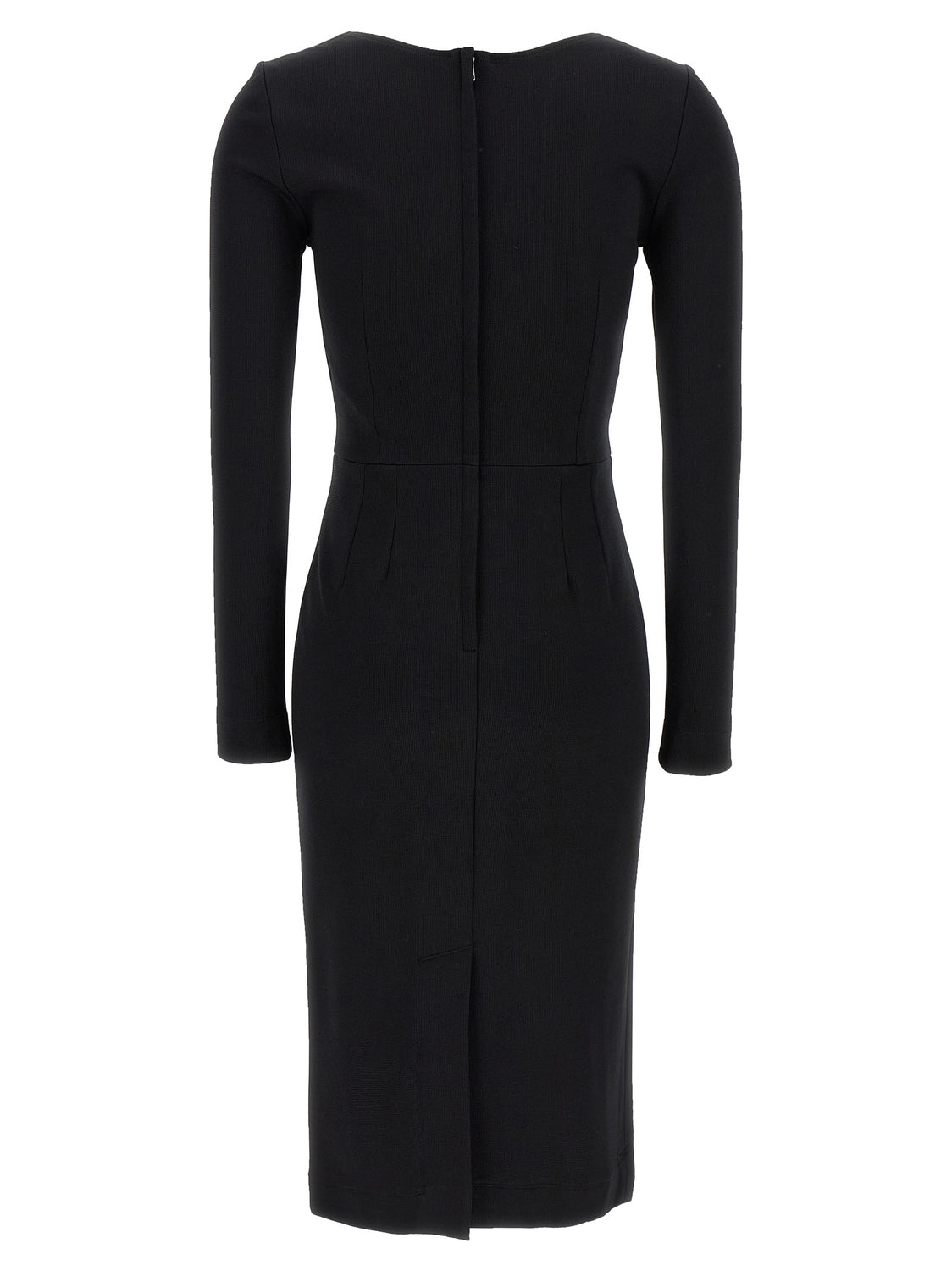 Black Viscose Midi Dress