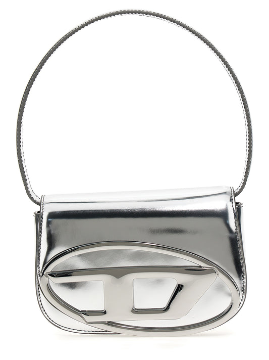 Silver Cowhide Shoulder Bag