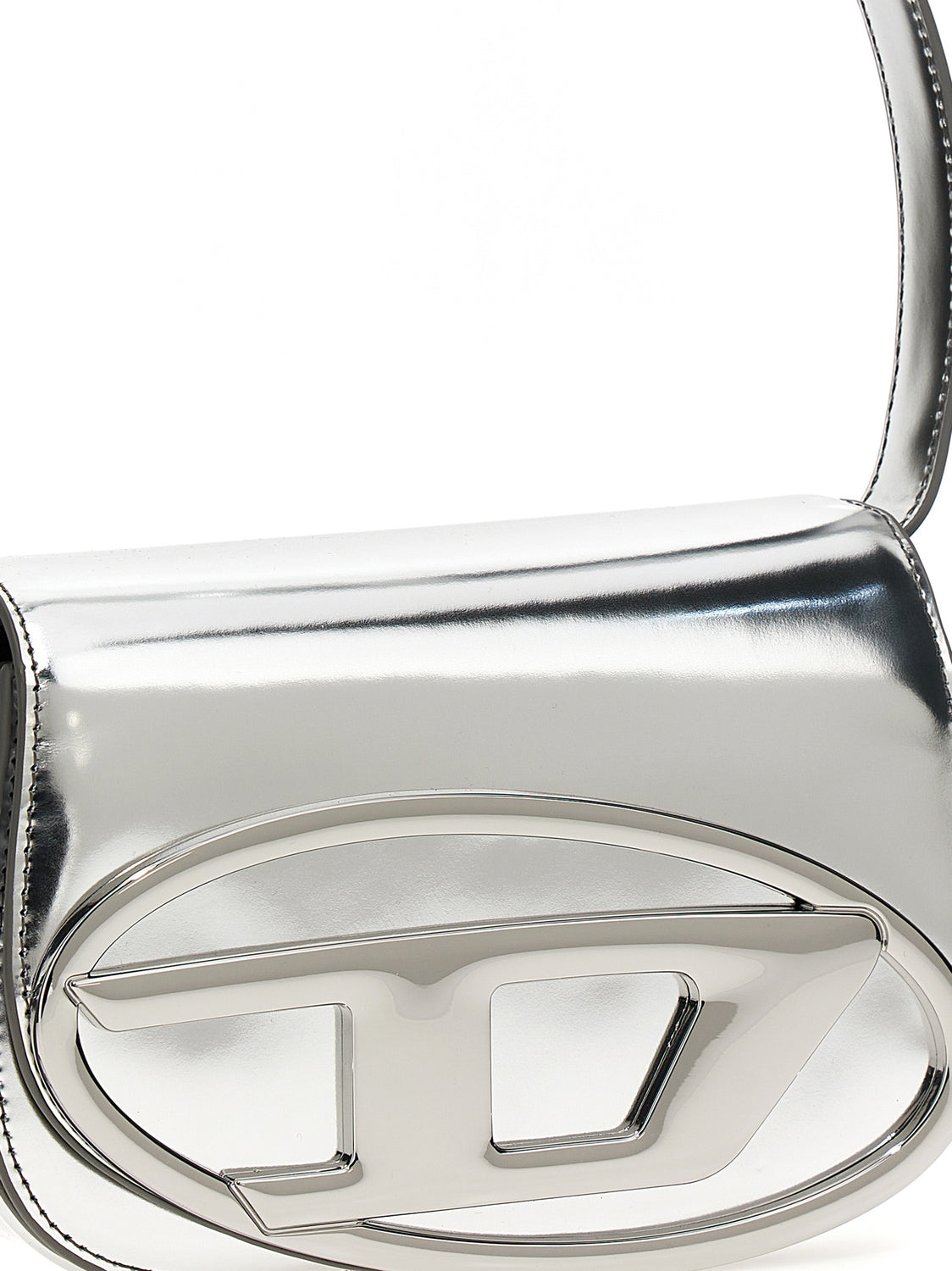 Silver Cowhide Shoulder Bag