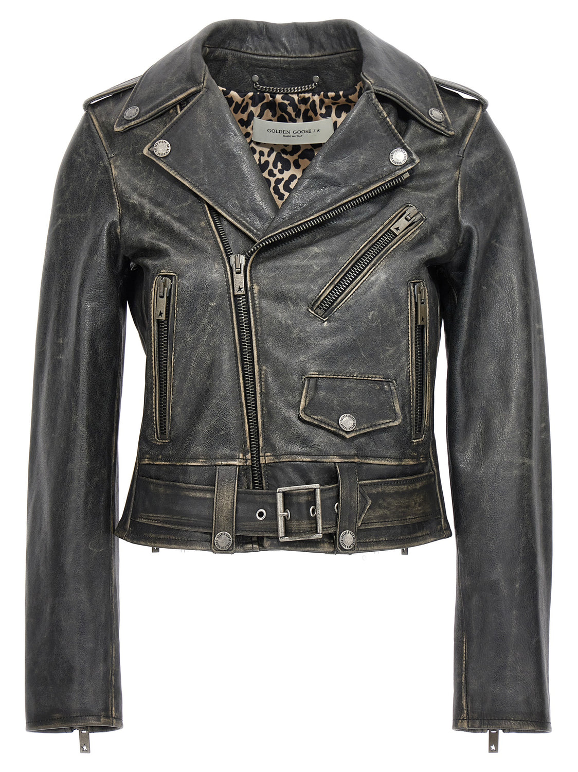 Black Cowhide Leather Jacket