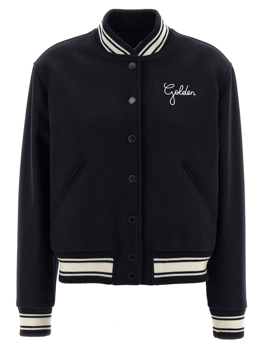 Blue Virgin Wool Bomber