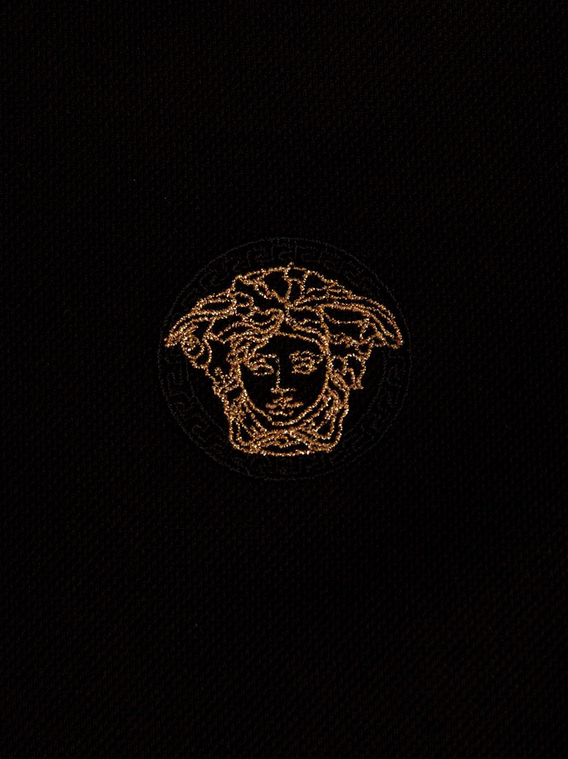 Black Cotton Polo Shirt