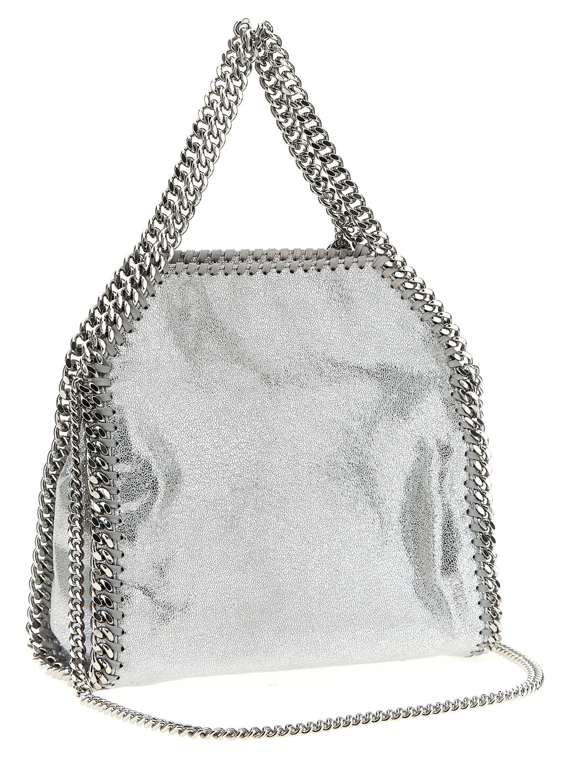Silver Polyester Handbag