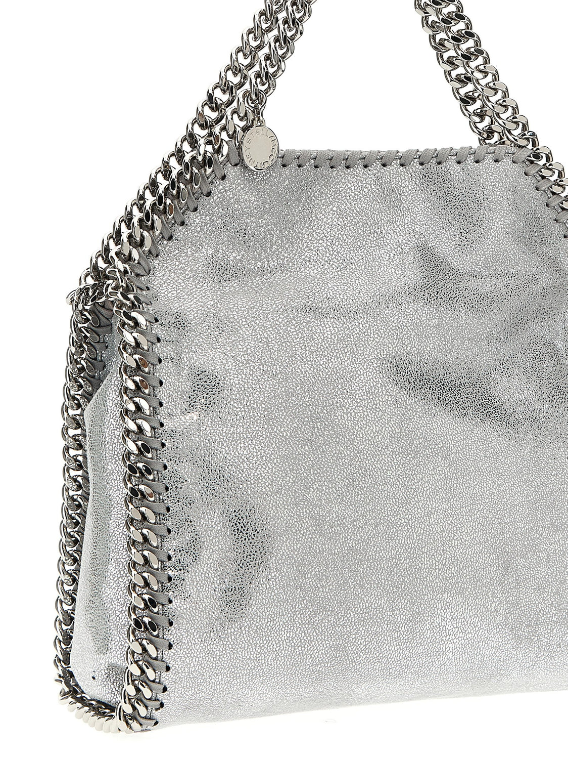 Silver Polyester Handbag