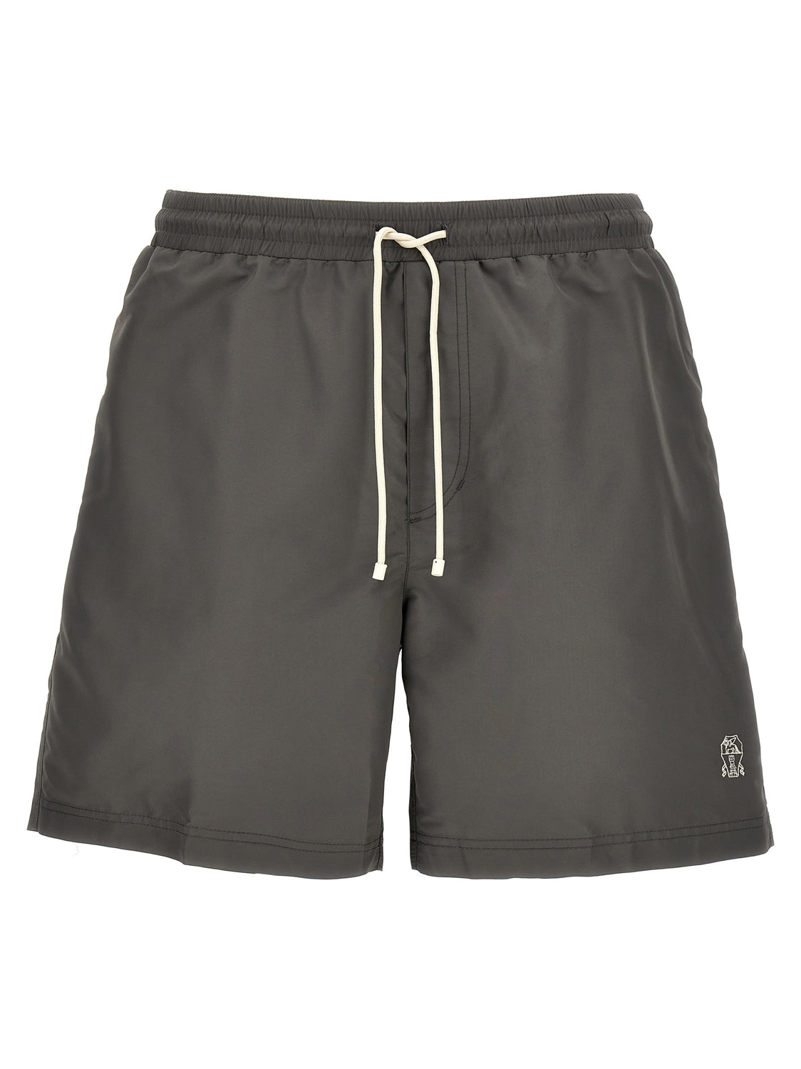Gray Polyester Shorts