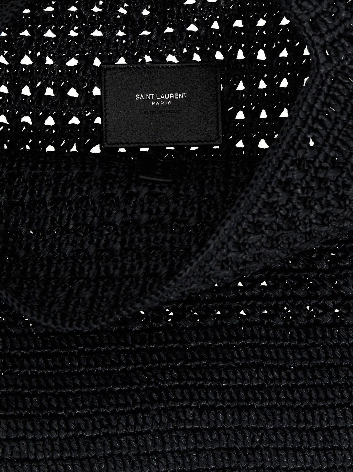 Black Raffia Tote Bag