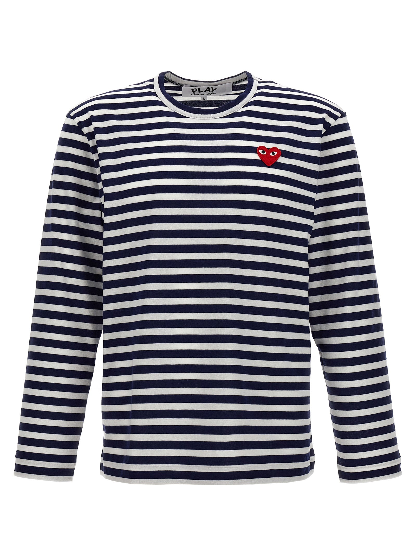 Blue Cotton Long Sleeve T-Shirt