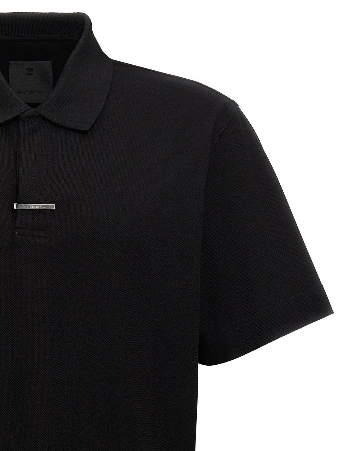 Black Cotton Polo Shirt
