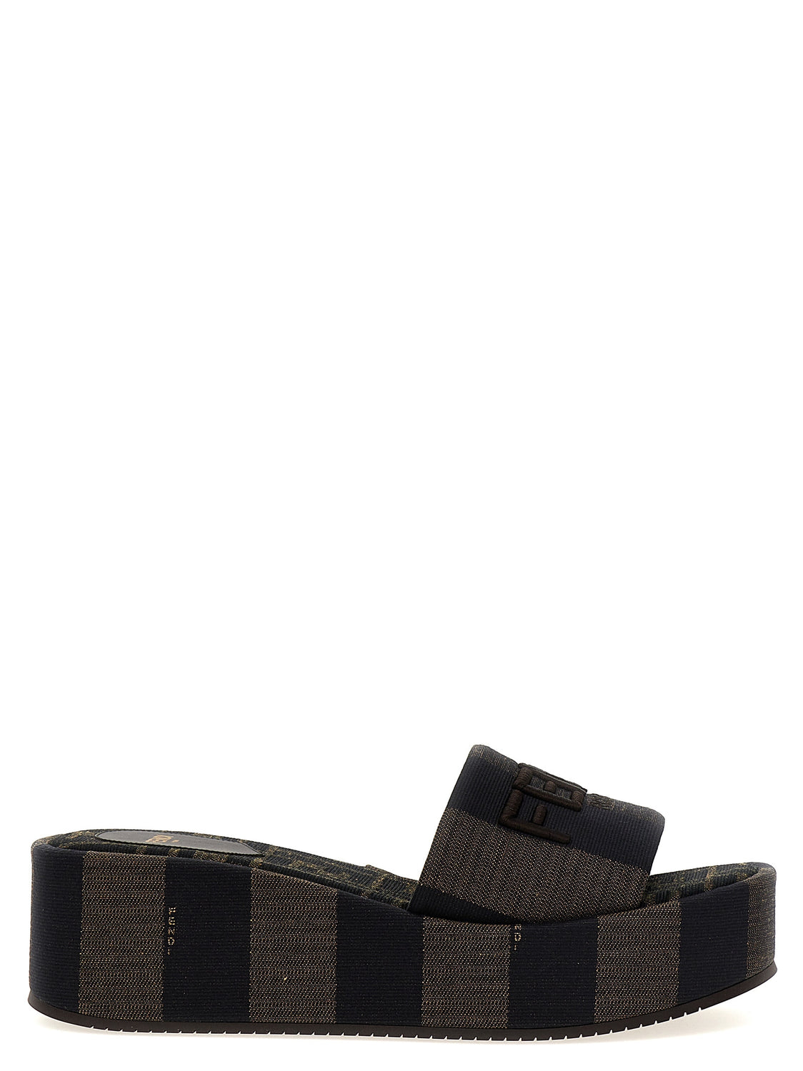 Brown Cotton Slides