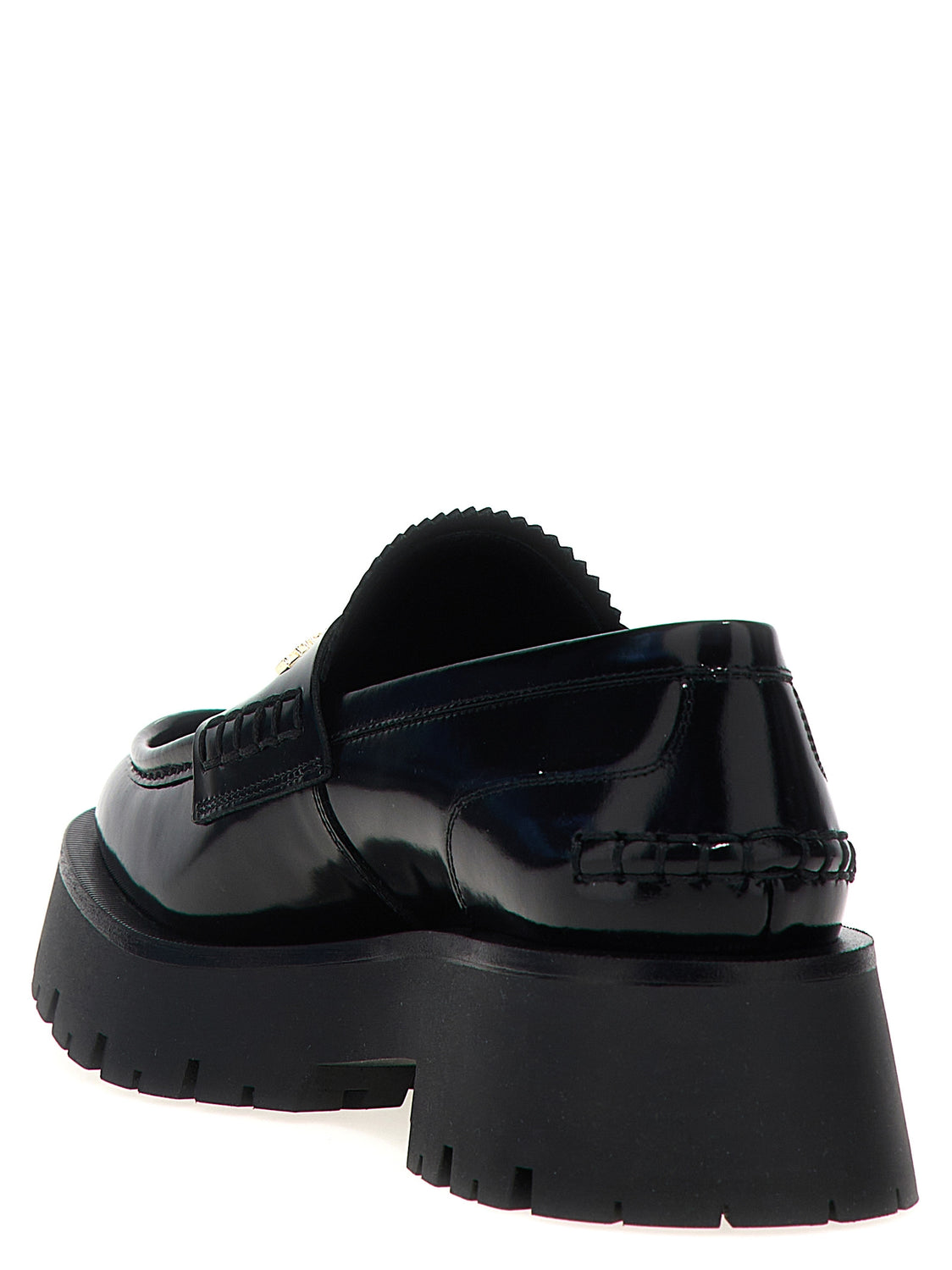 Black Cowhide Slip-On Loafers