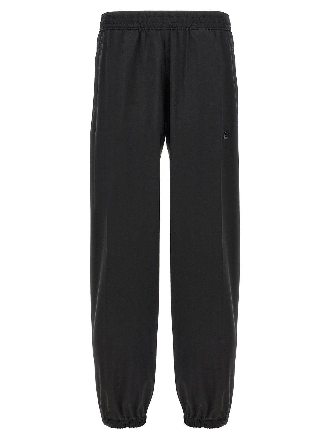 Black Virgin Wool Casual Pants