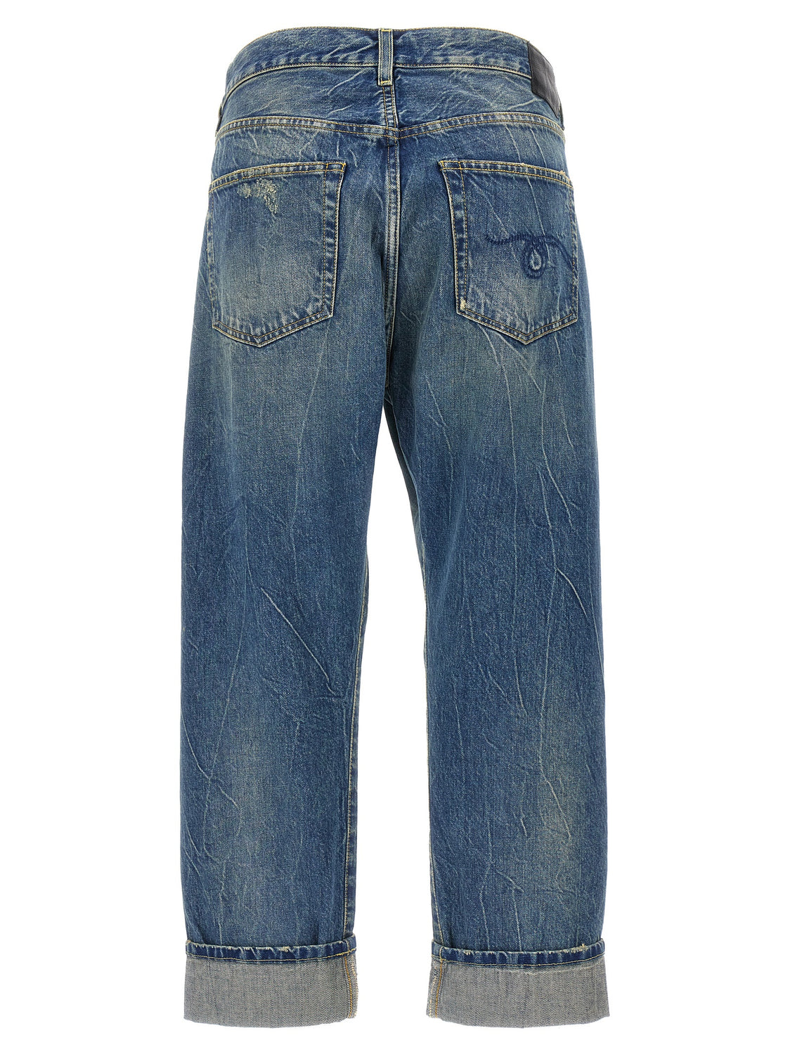 Blue Cotton Relaxed Fit Jeans