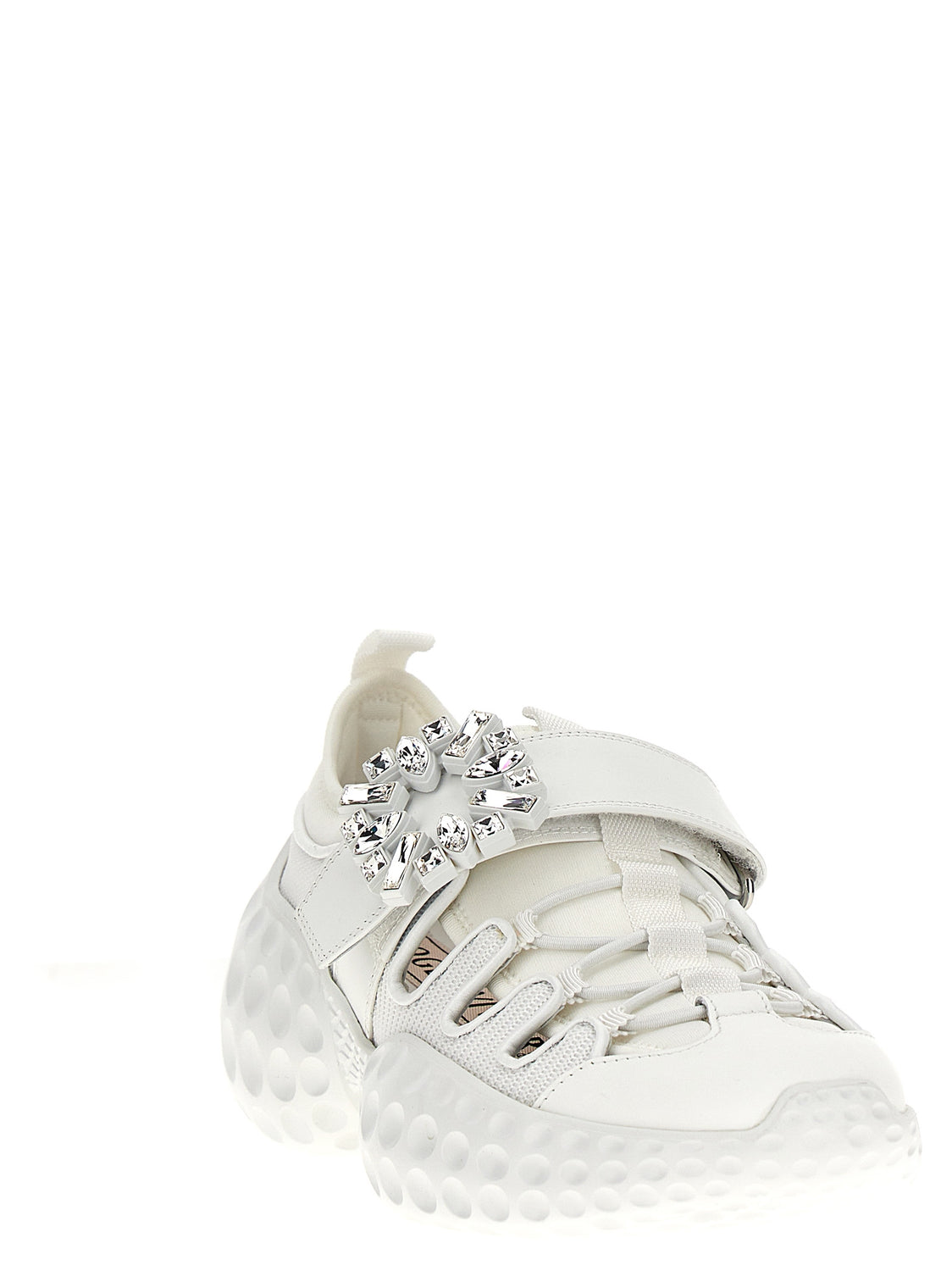 White Polyamide Athletic Sneakers