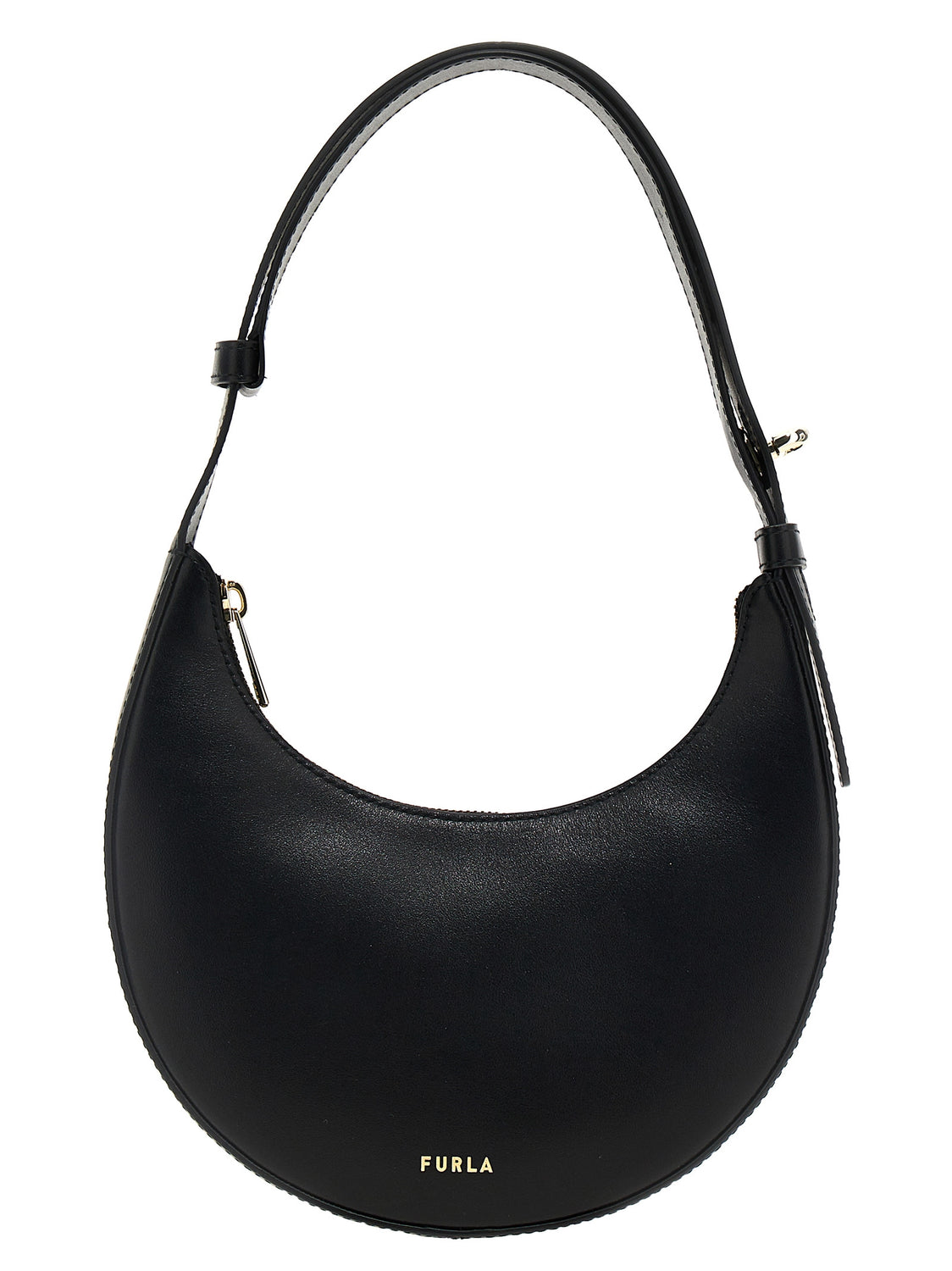 Black Calfskin Shoulder Bag