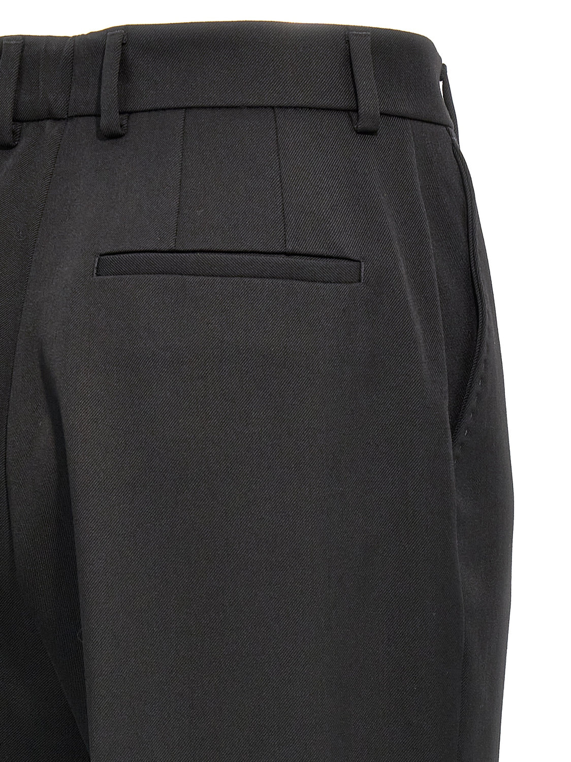 Black Virgin Wool Dress Pants