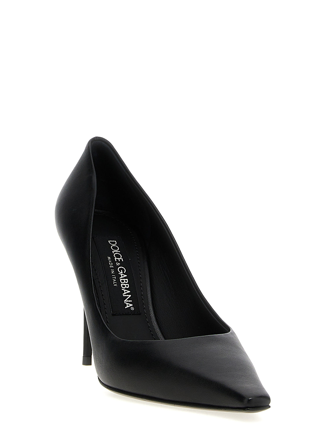 Black Lamb Leather High Heel Pumps