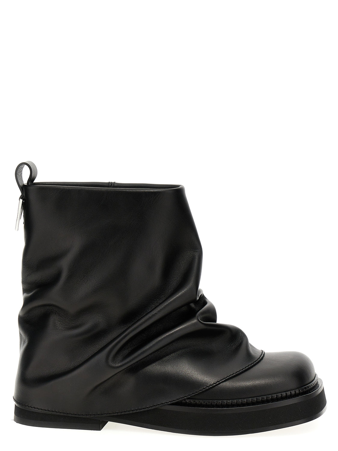 Black Calfskin Ankle Boots