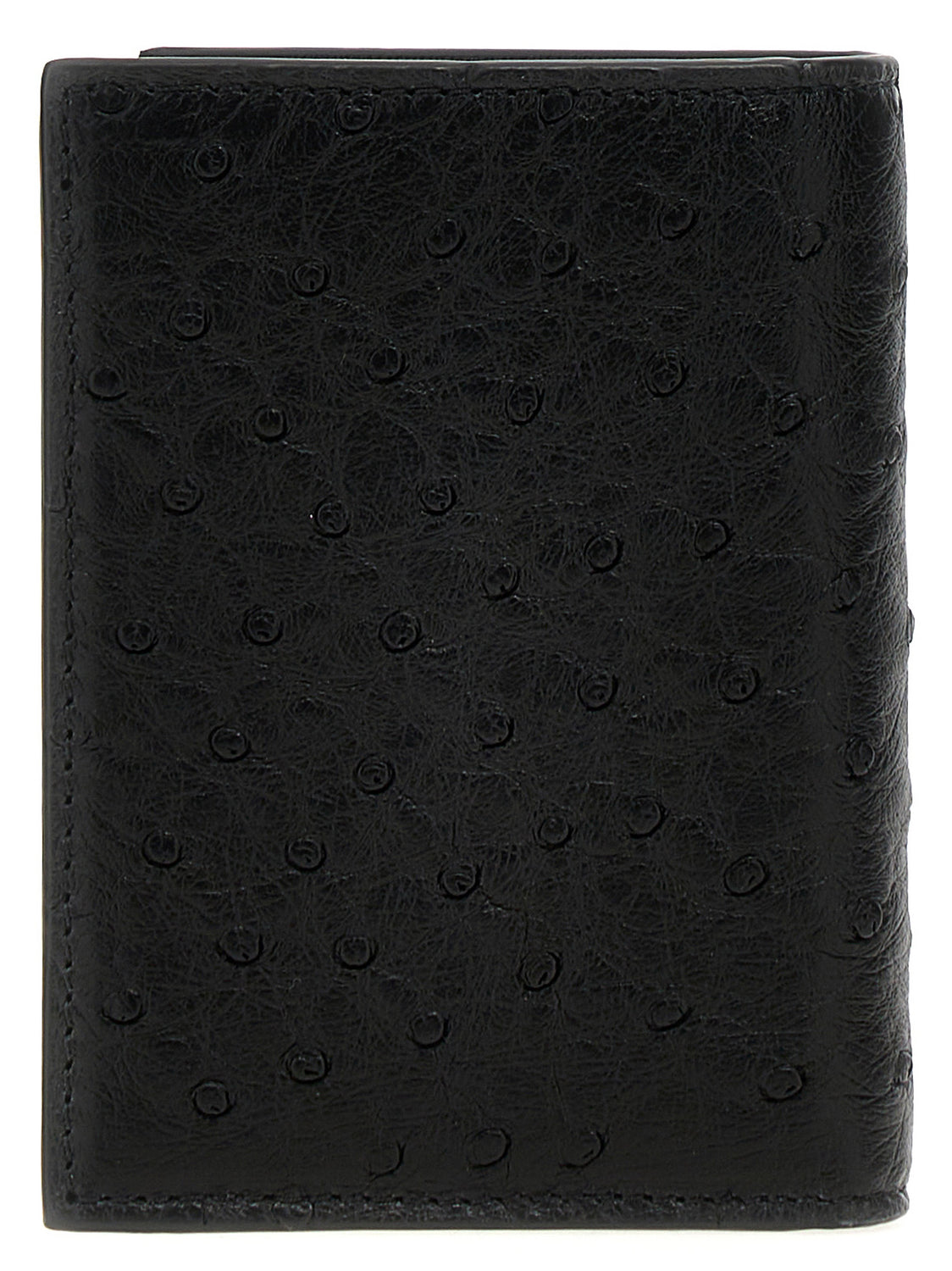 Black Ostrich Skin Cardholder