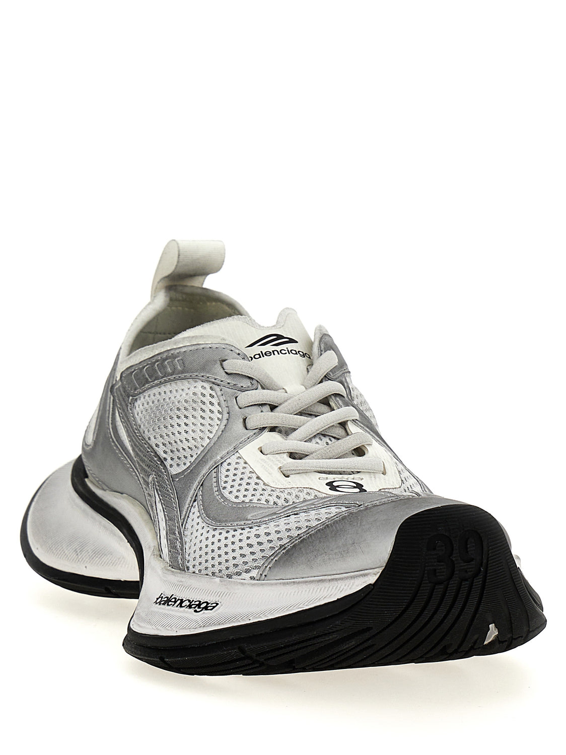 Gray Polyester Athletic Sneakers