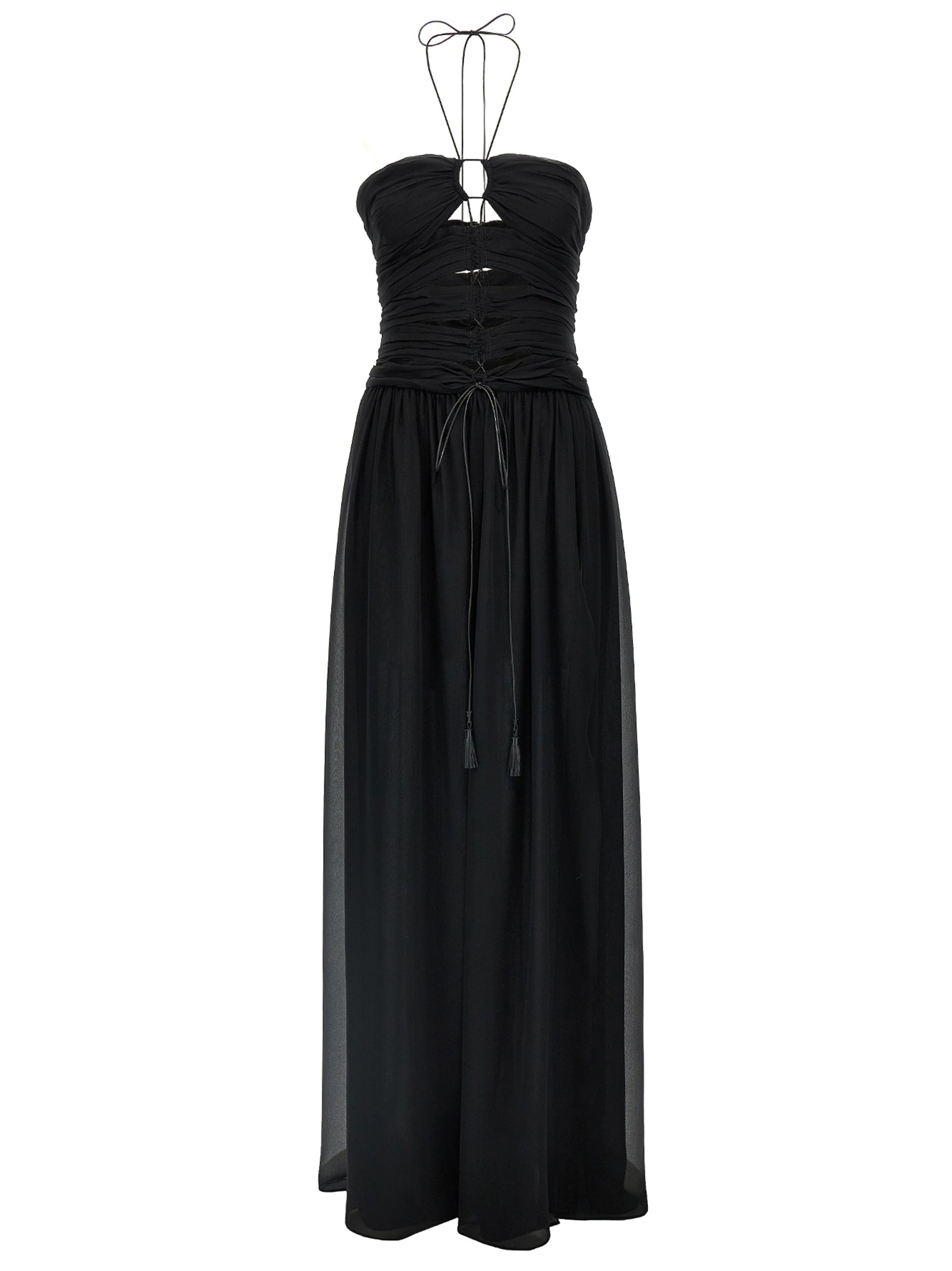Black Silk Long Dress