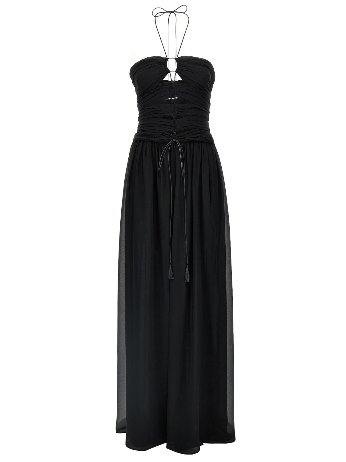 Black Silk Long Dress