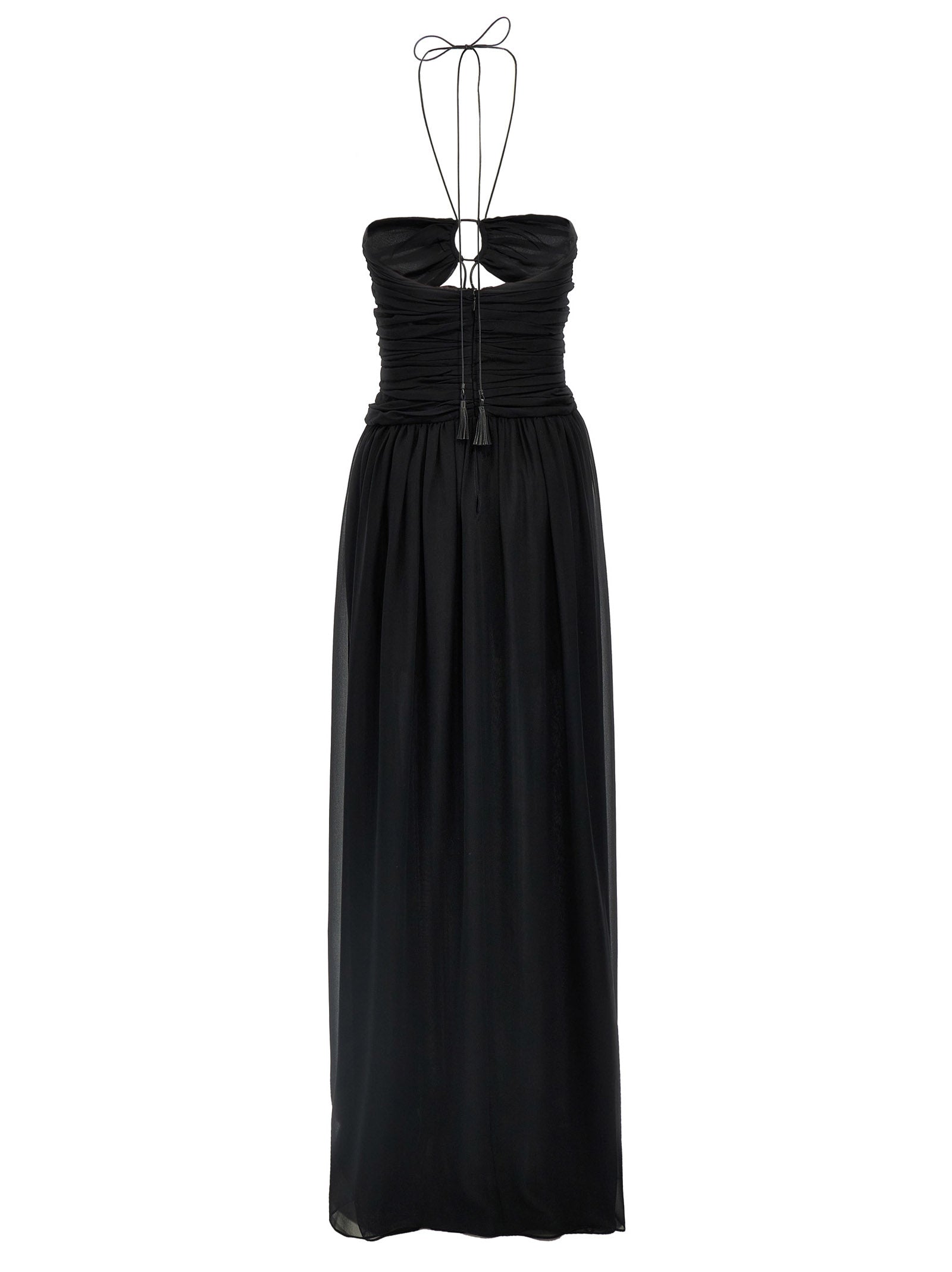 Black Silk Long Dress