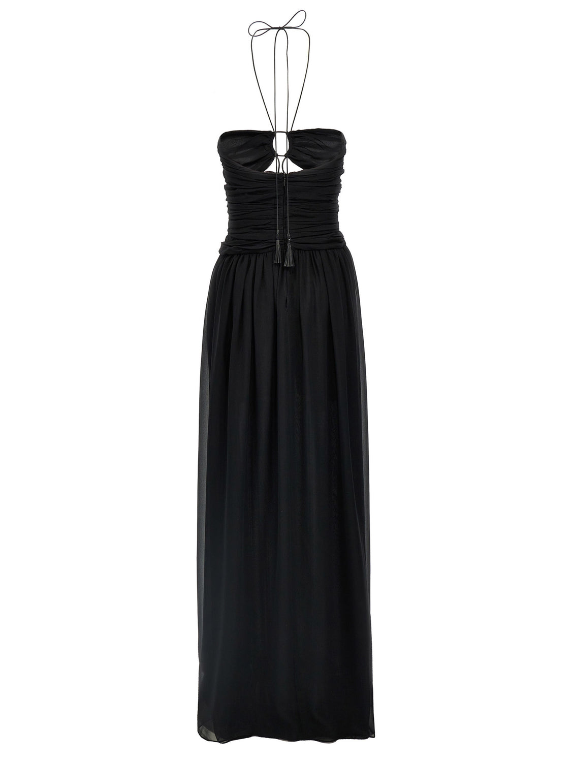 Black Silk Long Dress