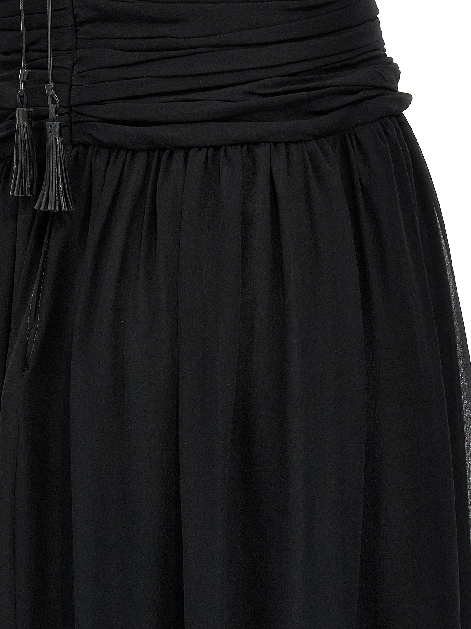 Black Silk Long Dress