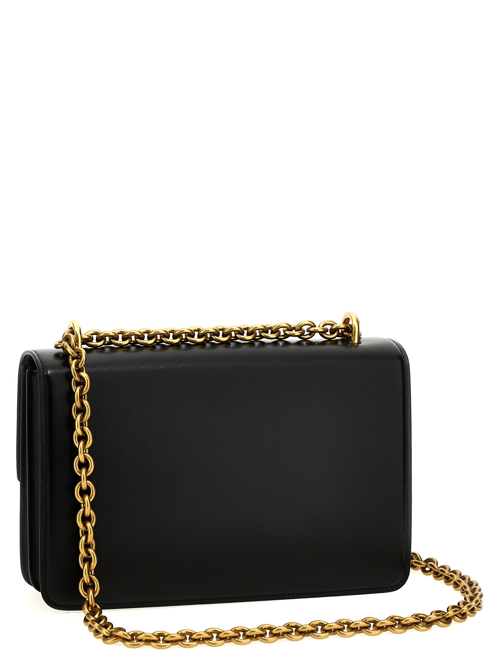 Black Calfskin Shoulder Bag