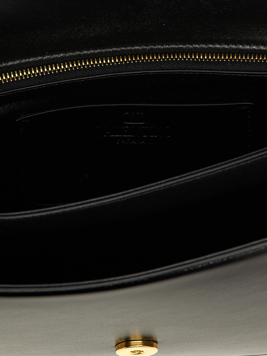 Black Calfskin Shoulder Bag
