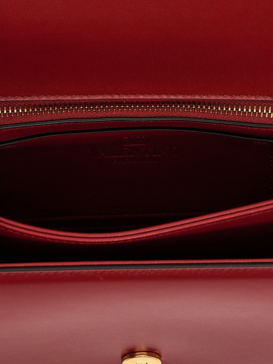 Red Calfskin Shoulder Bag