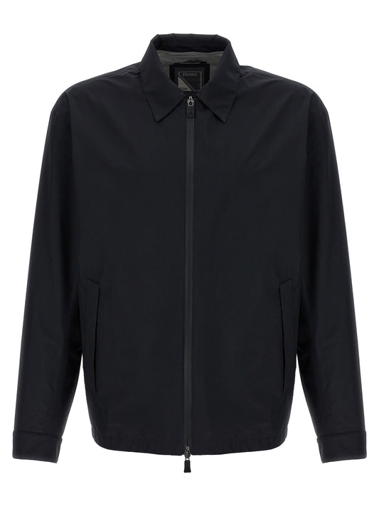 Black Polyester Shell Jacket