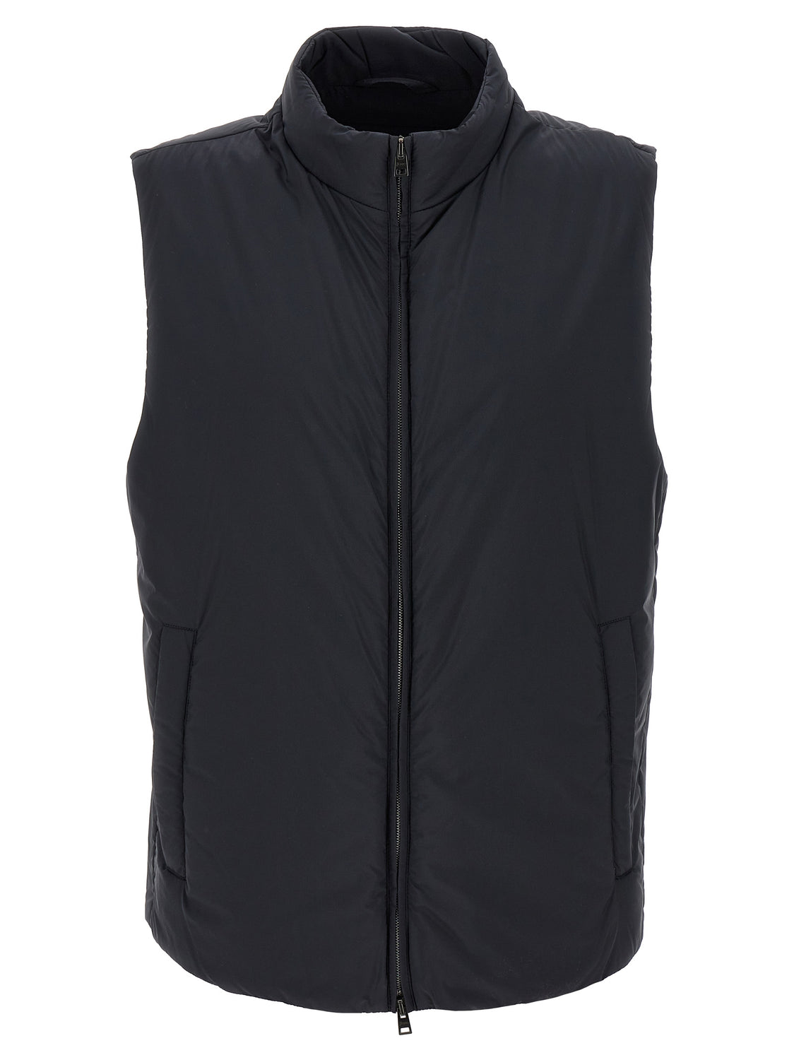 Black Polyamide Sleeveless Jacket