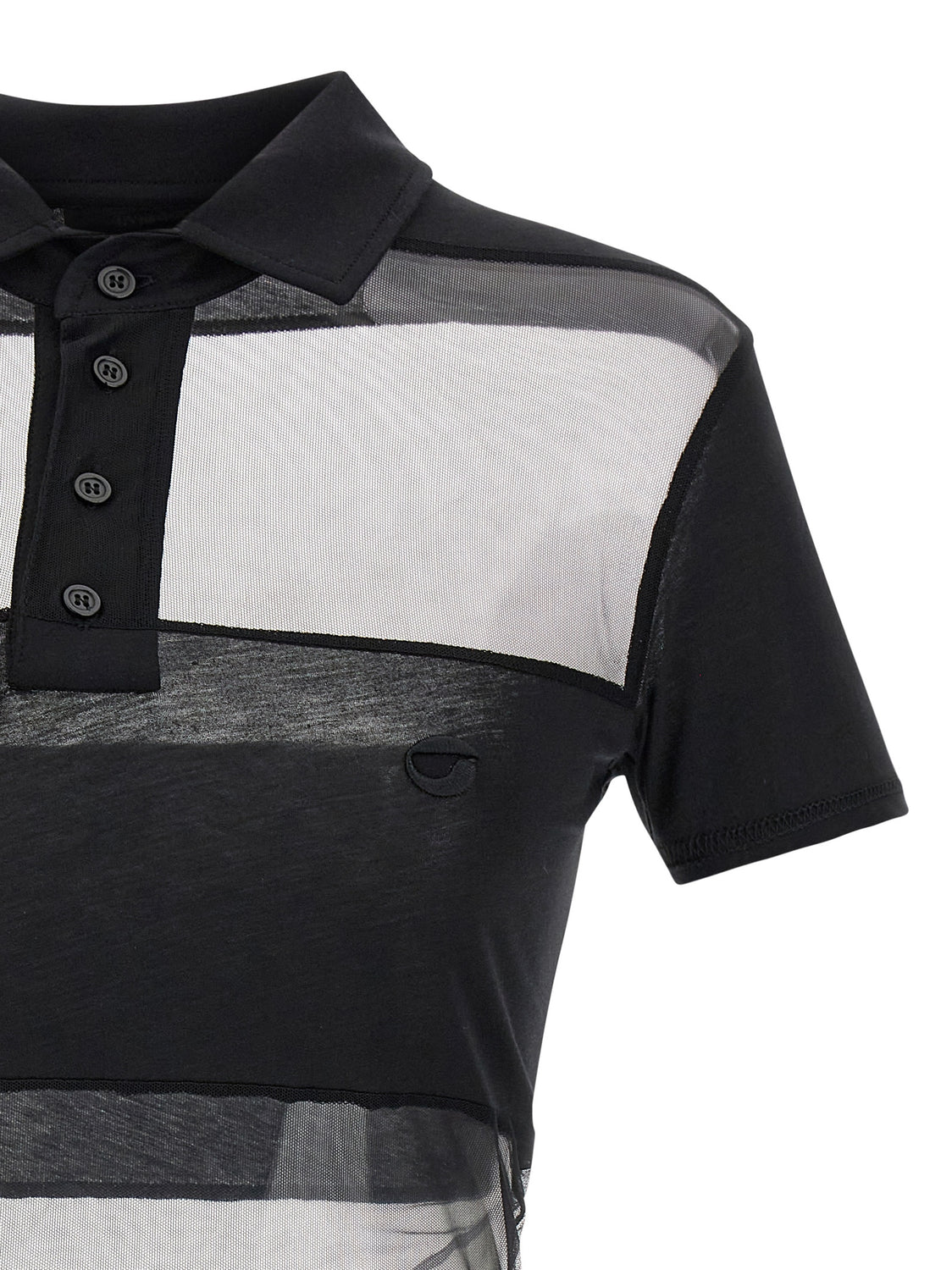 Black Cotton Polo Shirt