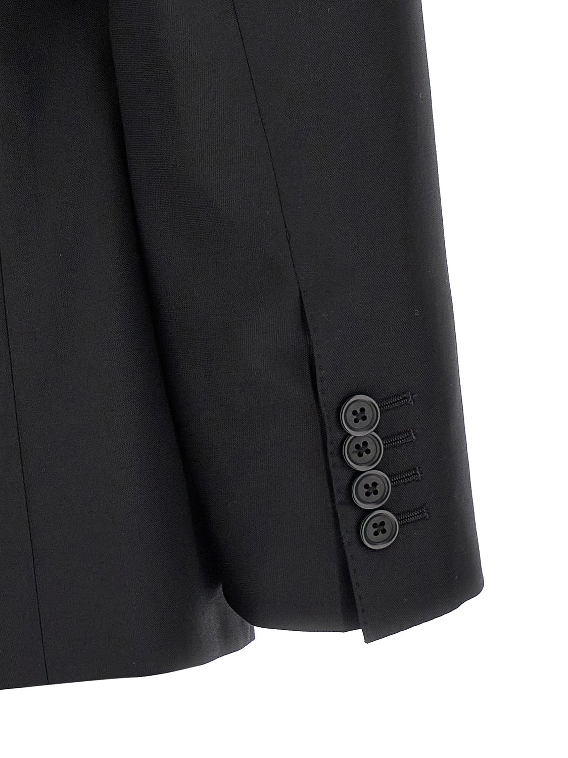Black Virgin Wool Two-Piece Suit