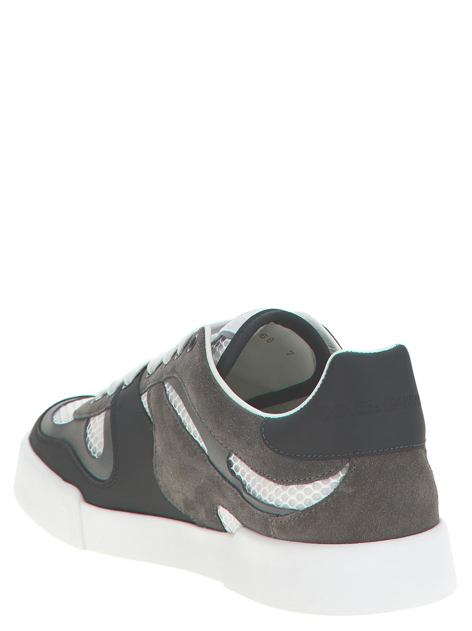 Gray Calfskin Athletic Sneakers